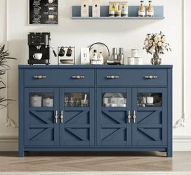 Farmhouse 55.1"W Compartment Storage 