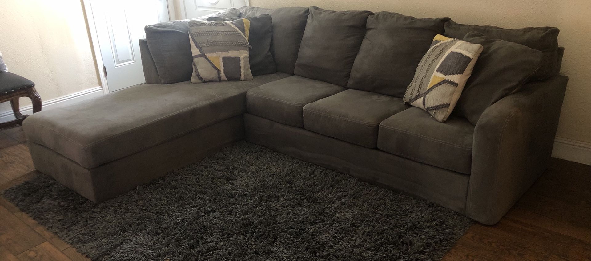 Comfy Sectional Sofa 🛋 Gray ⭐️⭐️🚚