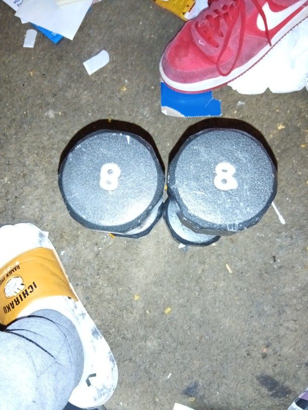 Two 8 Lb Dumbbells