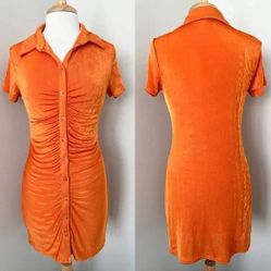 Wild Fable orange short-sleeve bodycon dress XXL(New without tags)