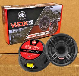 DB Drive Motorcycle Car Truck ATV Motorsports Set 6 1/2" 2-Way Coaxial Speaker System 500 Watts WDX6MOTO-CD 🚨 Payment Options Available 🚨 No Credit