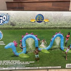 H2OGO! 20ft Giant Sea Serpent Kids Inflatable Sprinkler- 2 years+. It's new- still in the box. 