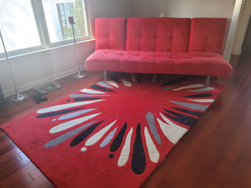House of Denmark red modern futon 