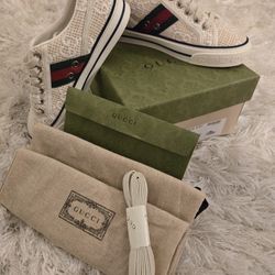 GUCCI Sepang Canvas GG Monogram Web Women's 1977 Sneakers