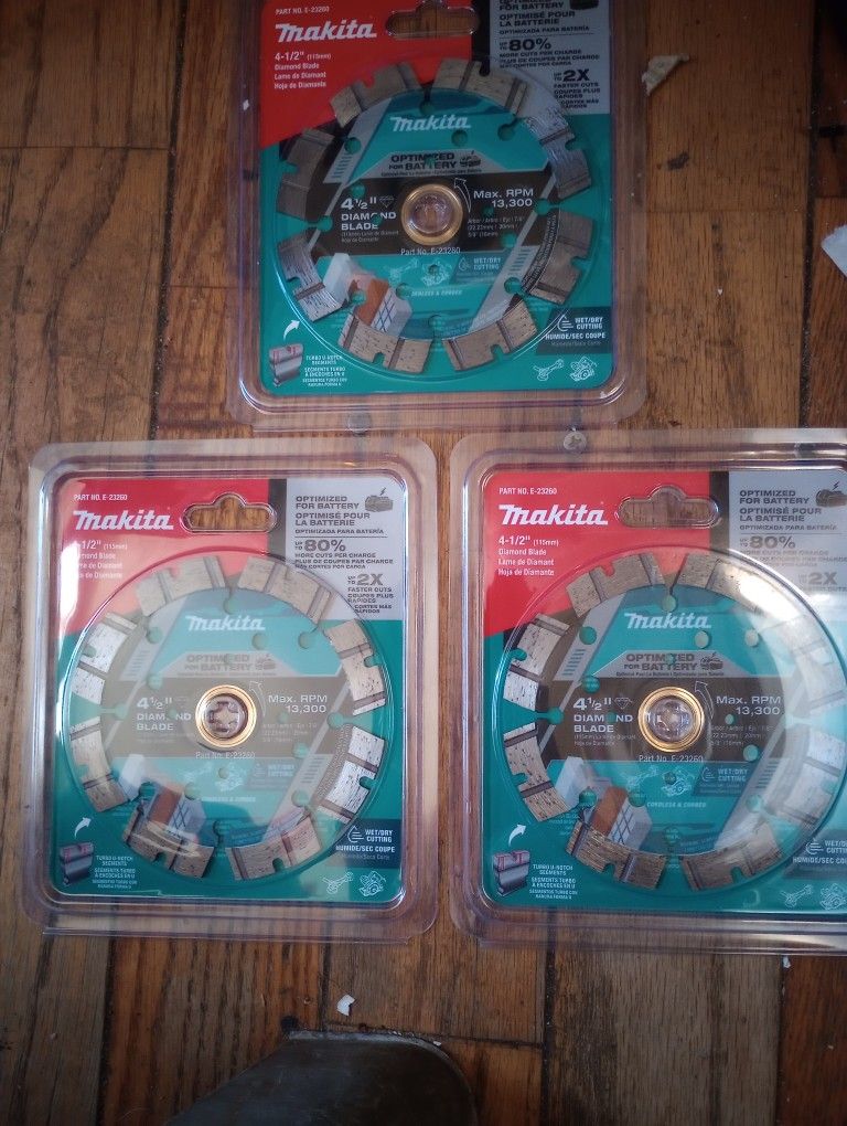 5 Diamond Blades For Tile Cement Ect...