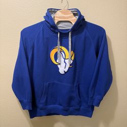 Men’s 2XL Antigua NFL LA Los Angeles Rams Royal Blue Victory Pullover Hoodie