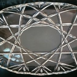 Lead Crystal Oval Platter