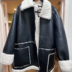 abercrombie & fitch Vegan Leather Jacket XL NWT