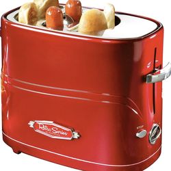 Nostalgias Retro Pop-Up 2 Hot Dog and Bun Toaster