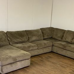 3-Piece Brown Sectional Couch Sofa *Free Delivery*