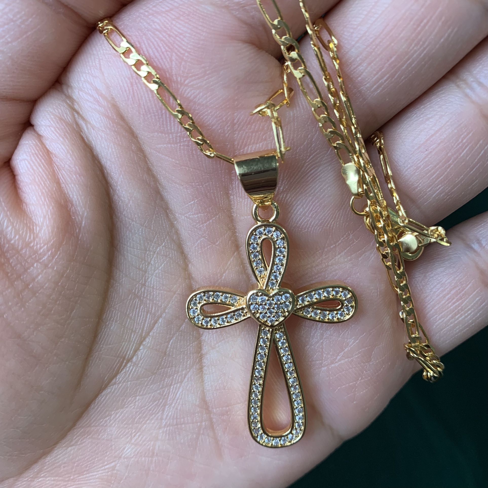 Gold Filled Cross Chain Necklace