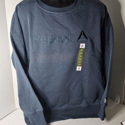 Womens XL Reebok Purpose Orion Blue Crewneck Sweatshirt 