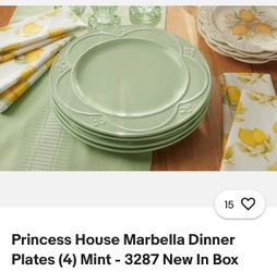 Marbella Mint Dinnee plates 4pc