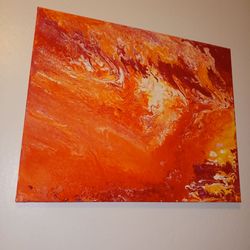 Beautiful unique abstract Canvas Painting Asking $45 cash must pick up Broadway and apache buckeye az size is 2ftx30in 1 of a kind