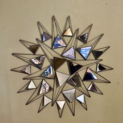 Vintage Art Deco Mirrored Wall Art 