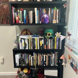 modern black bookshelf