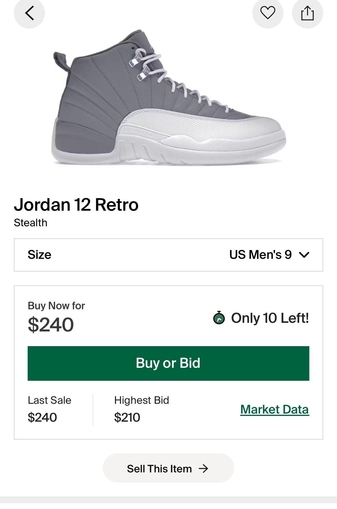 Jordan 12 Stealth