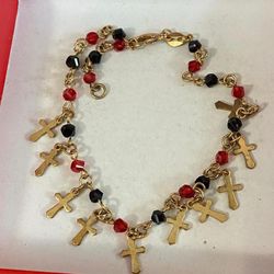 Pulsera Laminada Piedras Joyería Antigua 