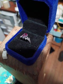 Vintage Alexandrite On Sterling Silver Engagement Ring