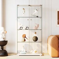 Glass Display Cabinet with LED Light