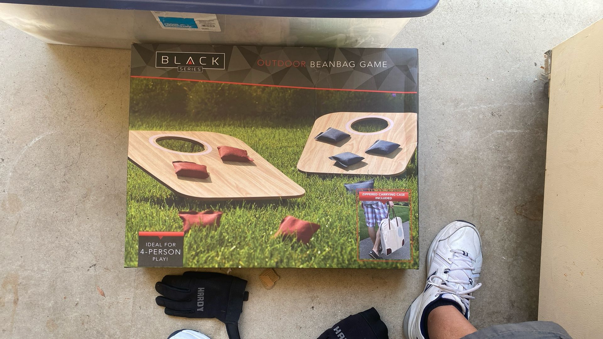 cornhole or beanbag toss game