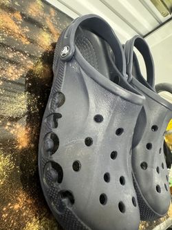 Crocs Baya Navy Blue Clogs with Heel Straps