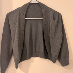 Crop Cardigan Grey