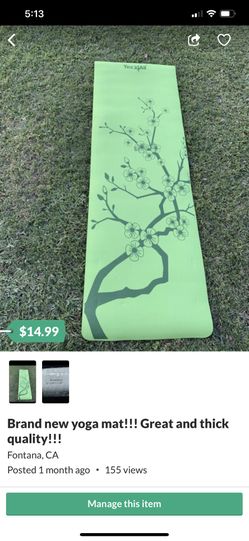 Brand New yoga mat. Measures 72x24x.25 thick.