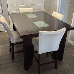 Wood Dining Table W/ 4 Chairs