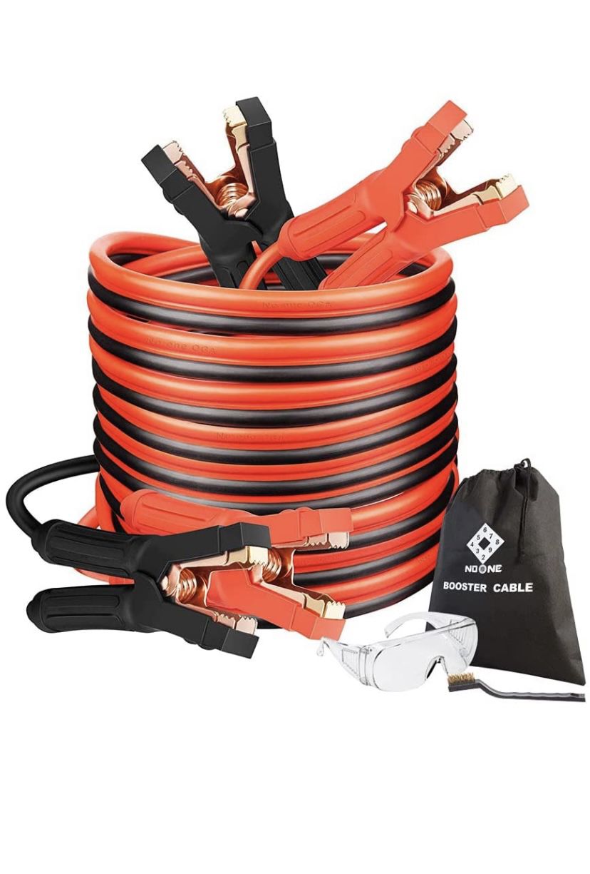 Jumper Cables, Heavy Duty Booster Cables 0 Gauge 25Feet (0AWG x 25Ft) 1000Amp