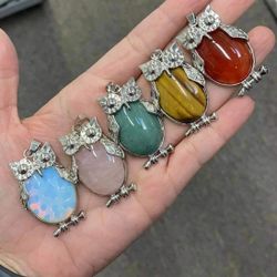 Silver Plated Natural Stone Necklace