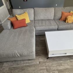 Grey Sectional Sofa with Chaise