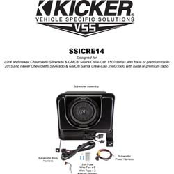 2018-2014 KICKER Under Seat Subwoofer & Amp (SEE DETAILS)