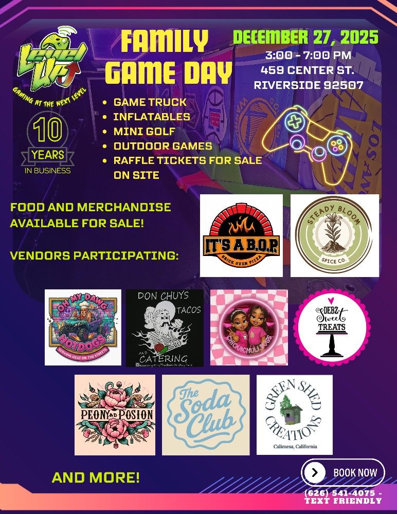 Video Game Truck And Mini Golf Family Day