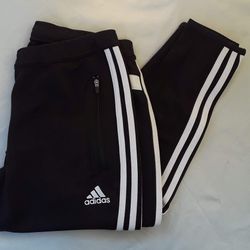 Adidas Sports Striped Black & White Zipper Pants