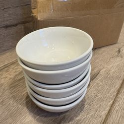 Brand New White Dip Bowl x 6
