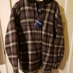 Mens hooded flannel