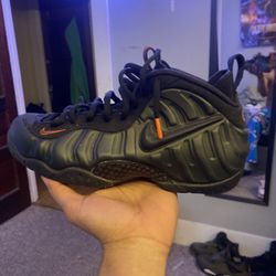 Nike Air Foamposite One Concord Black Orange Mid Top Athletic Sneaker 