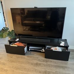Tv Console Table  Black - Moving out. Need it gone asap 
