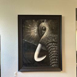 Elephant  painting And Frame.
