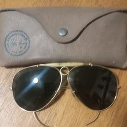 Vintage 24k Gold Plate Ray Ban Sunglasses 
