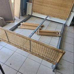 FREE Ikea Rattan Queen Size Bedframe 