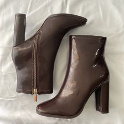 Aldo Heel Boots , Patent Leather , Brand New 