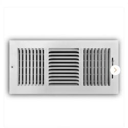 14 in. x 6 in. 3-Way Steel Wall/Ceiling Register in White