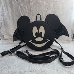 Disney Mickey Mouse Vampire Bat Convertible Backpack / Crossbody