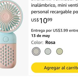 Cordless Travel Fan, USB Rechargeable Mini Personal Fan, Portable Mini Fan, Handheld Fan for Travel, Makeup, Office, and Outdoors