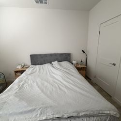 queen size bed frame and Mattress