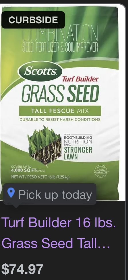 Scott’s 16 Pound Tall Fescue