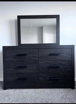 Ashley Prendonea Dresser and Mirror Set (Charcoal) from NFM - Like New