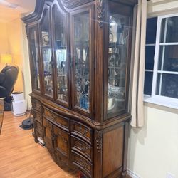 Table, Chairs And China Cabinet Make Offer. 
